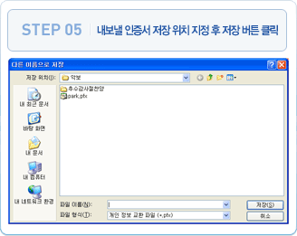 해당 인증서의 암호 입력 